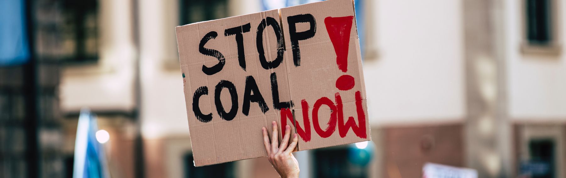 Photo of coal protest sign