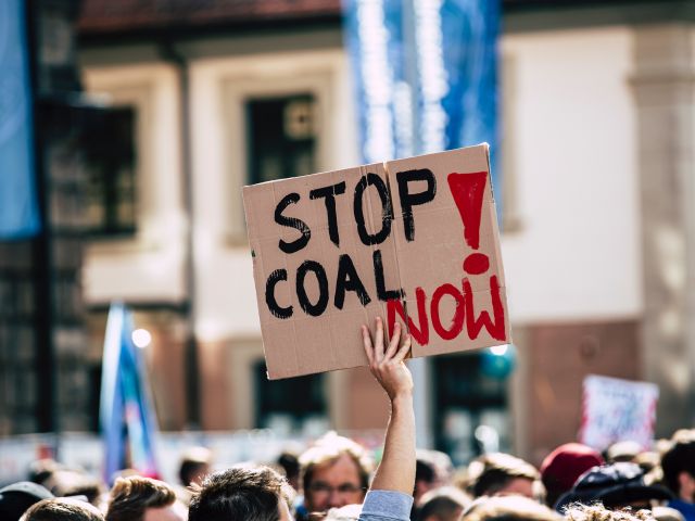 Photo of coal protest sign